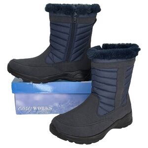 Easy Street Frazer Navy Waterproof Womens Boots Size 8.5M